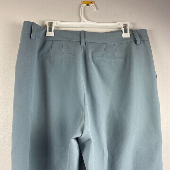 AVEC LES FILLES Ankle Trouser Pants Sky Blue Anthropologie Office Wear Sz Large - Picture 7 of 13